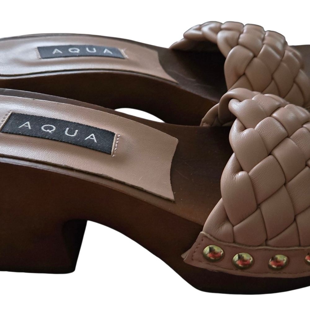 Aqua Women's Tan Braided Sandals